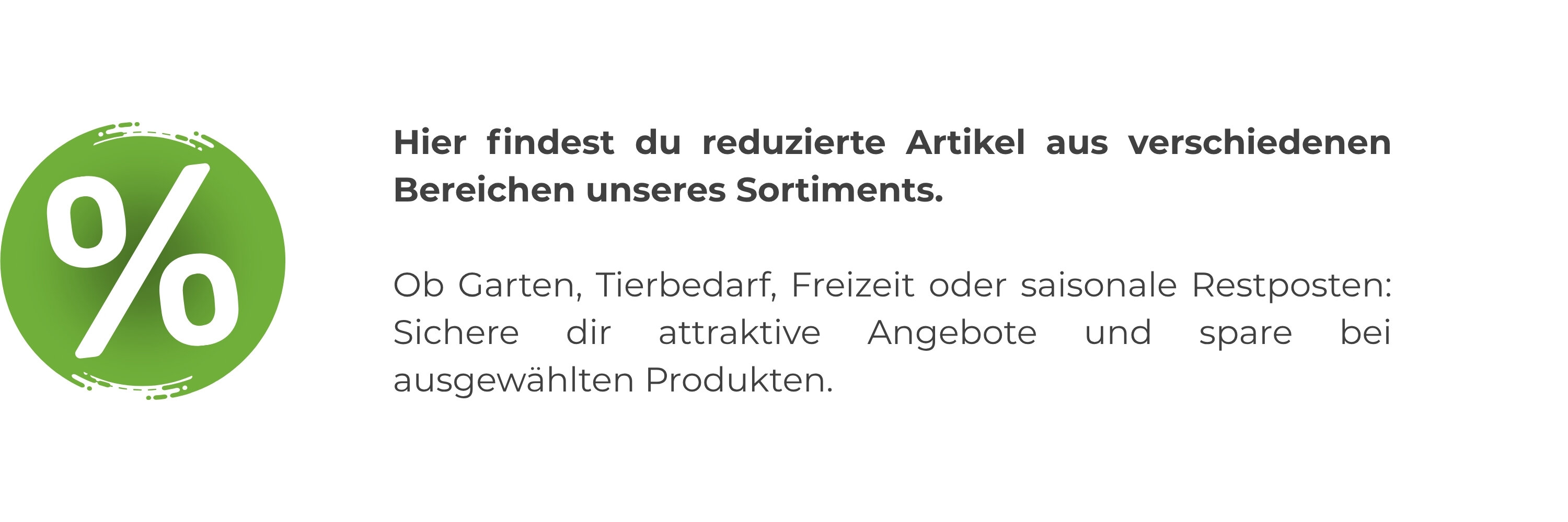 Rabatt Icon mit Text