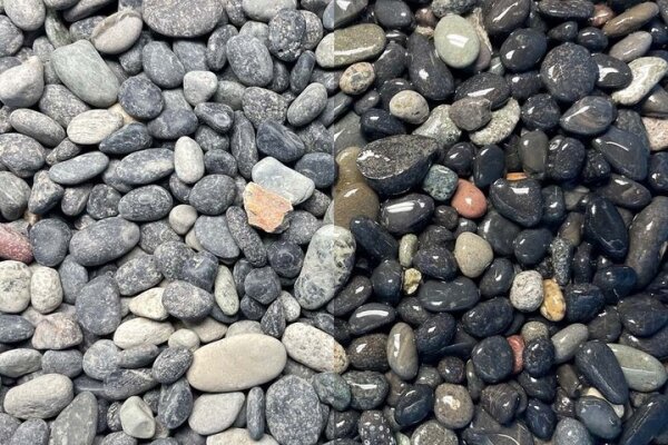 Splitt Basalt getrommelt 20 kg 5-8 mm mit Mengenrabatt