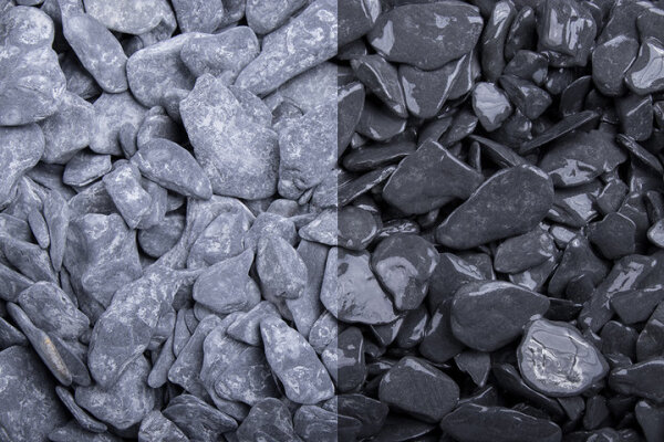 Splitt Canadian Slate schwarz getrommelt 500 kg Big Bag 15-30 mm