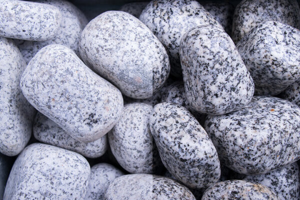 Gletscherkies Granit getrommelt 1 kg Beutel 40-60 mm