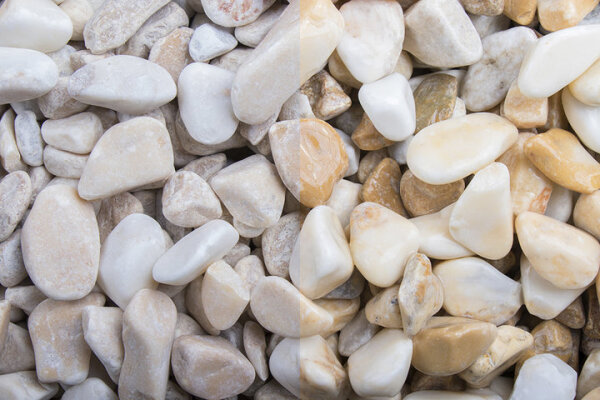 Splitt Kristall Gelb getrommelt in verschiedenen Körnungen