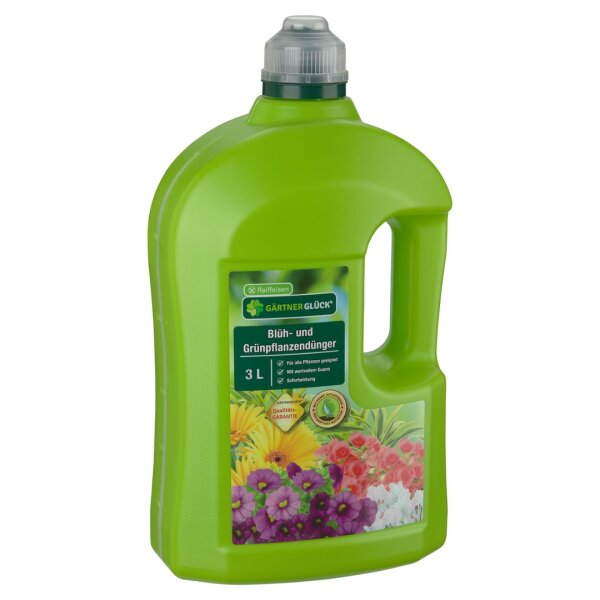 RAIFFEISEN GÄRTNERGLÜCK Blüh‑ und Grünpflanzendünger 3 L