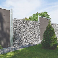 Gabionen Zaunelement für Gabionenzaun von Wilk 200 x 25 x 140 cm