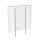 Gabionen Zaunelement für Gabionenzaun von Wilk 200 x 25 x 200 cm