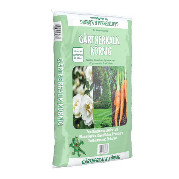 Gartenkalk gekörnt 20 kg – naturreiner Kreidekalk für Garten & Rasen