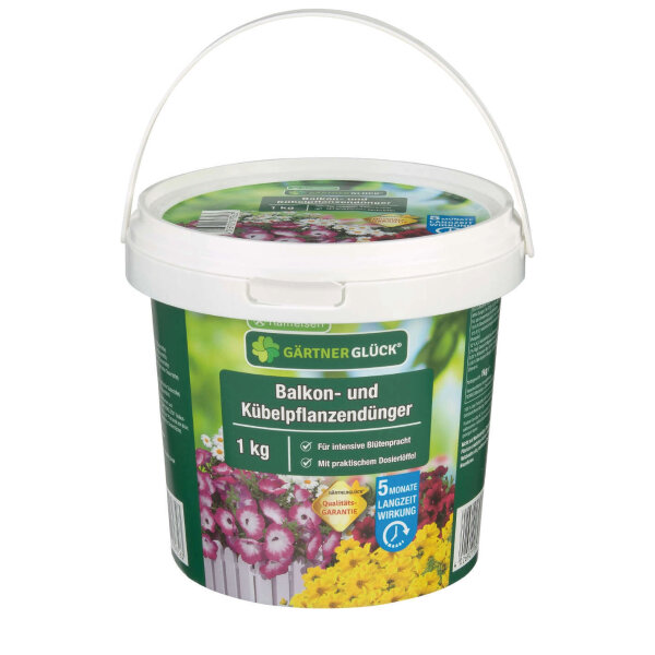 RAIFFEISEN GÄRTNERGLÜCK Balkon- und Kübelpflanzendünger im Eimer | 1 kg