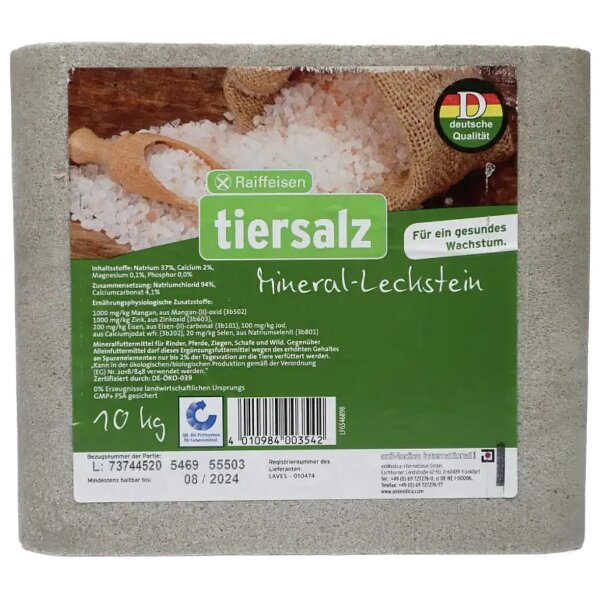 Naturreiner Mineralleckstein 10 kg - Viehsalz für Nutztiere