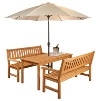 WILK Gartentisch aus Holz Westerland Serie in der Farbe Braun | 50038