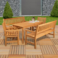WILK Gartentisch aus Holz Westerland Serie in der Farbe Braun | 50038