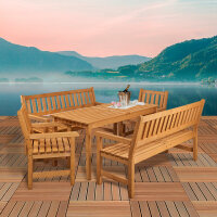 WILK Gartentisch aus Holz Westerland Serie in der Farbe Braun | 50038