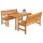 Gartentisch aus Holz Westerland Serie in der Farbe Braun Wilk 50038