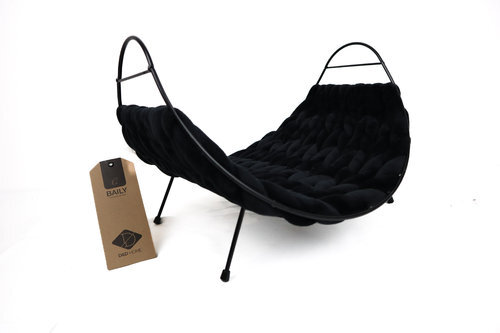 Baily Fleece Katzenbett Schwarz Hochwertiges Katzenbett mit Metallrahmen