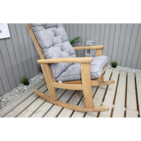 Gartenschaukelstuhl "Soltou" aus Kiefernholz | Verstellbare Rückenlehne & Wetterfest