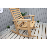 Gartenschaukelstuhl "Soltou" aus Kiefernholz | Verstellbare Rückenlehne & Wetterfest