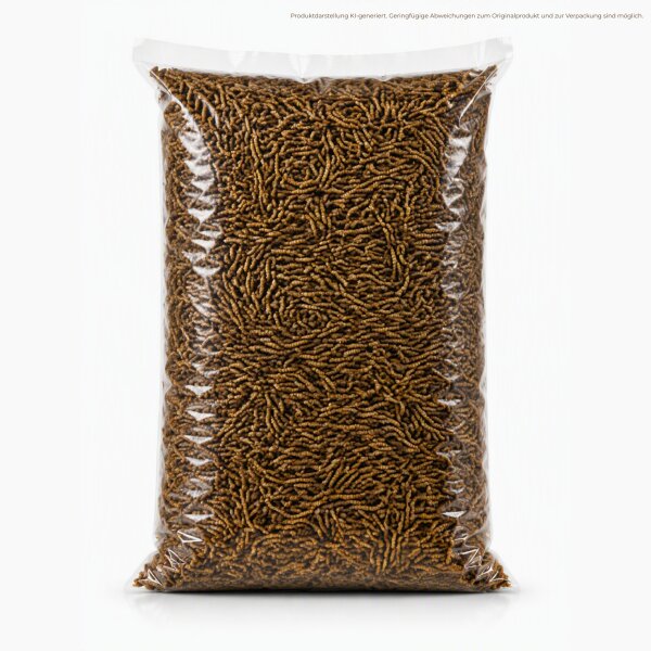 Getrocknete Schwarze Soldatenfliegenlarven 2,3 Kg – Proteinreiches, Calciumhaltiges Hühnerfutter