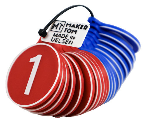 Kloatscheeter-Nummern Set 2x Nummer 1-10 in der Farbe Rot und Blau