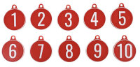 Kloatscheeter-Nummern Set 2x Nummer 1-10 in der Farbe Rot und Blau