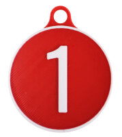 Kloatscheeter-Nummern Set 2x Nummer 1-10 in der Farbe Rot und Blau