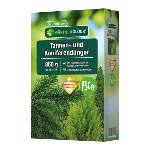 RAIFFEISEN GÄRTNERGLÜCK Bio Tannen‑ und Koniferendünger 0,85 kg