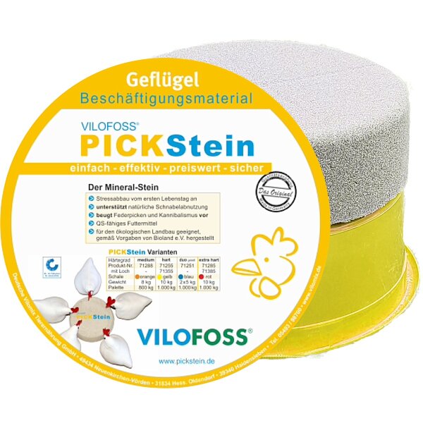 VILOFOSS Pickstein hart 10 kg | Pickschale zur Hühnerbeschäftigung