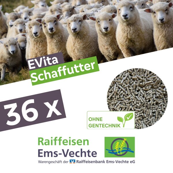 EVita Schaffutter 36 x 20 kg Pellets für Schafe & Ziegen ohne Gentechnik