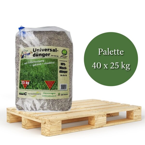 NPK Universaldnger 14-14-14 | 40 x 25 kg Garten- und Rasendnger