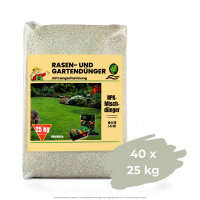 NPK Rasen- und Gartendünger 40 x 25 kg – 10+8+16 (+5 +12)