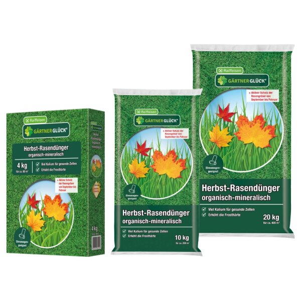 RAIFFEISEN GÄRTNERGLÜCK Herbst-Rasendünger organisch-mineralisch