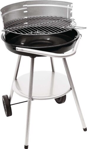 Holzkohle Grillwagen Rundgrill mit Rollen Shinerich