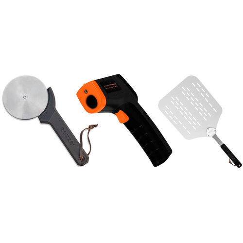 Pizza Starter Set 3 Teilig: Thermometer, Pizzaschneider und Pizzaheber von Cozze