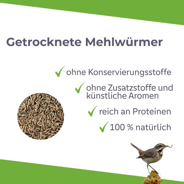 Getrocknete Mehlwürmer im Beutel 1 kg Raiffeisen Ems-Vechte