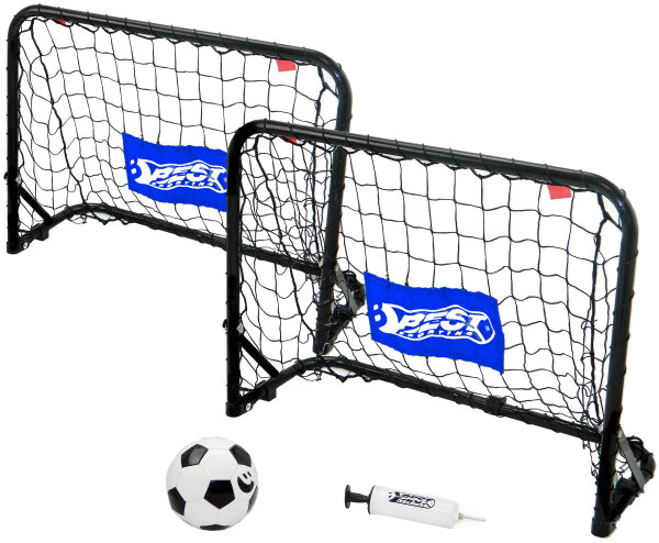 BEST SPORTING Mini Fußballtor Set 2-tlg. inkl. Ball & Pumpe