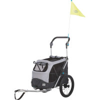 TRIXIE Fahrrad Anhänger mit Schnell-Falt-Funktion für Hunde