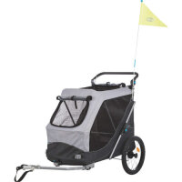 TRIXIE Fahrrad Anhänger mit Schnell-Falt-Funktion für Hunde