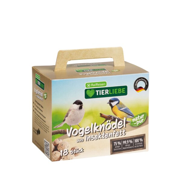 TIERLIEBE Vogelknödel aus Insektenfett 18 Stück