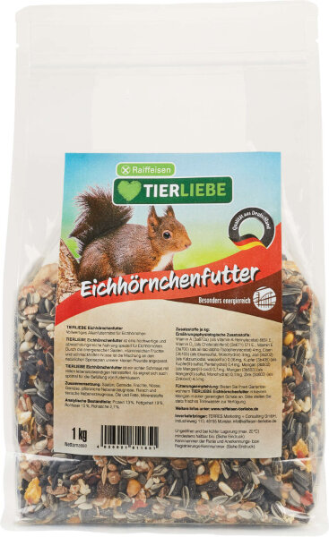 Raiffeisen Tierliebe Eichhörnchenfutter 1 kg