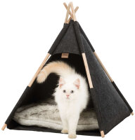 TRIXIE Höhle Tipi Filz für Katzen mit Kissen