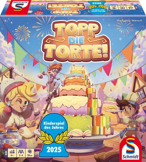 SCHMIDT SPIELE Topp die Torte! – Kinderspiel des Jahres 2025