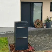 METZLER Paketbox Anthrazit, Pakete bis Größe M mit Briefkasten | Bispo
