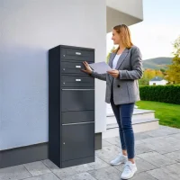 METZLER Paketbox mit 3 Briefkästen inkl. Namensschildern |  Bispo RE