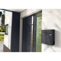 METZLER Briefkasten in Anthrazitgrau mit austauschbarem Namensschild | Hoffmann