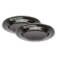PETROMAX Emaille Teller 2er Set – Schwarz, Ø...