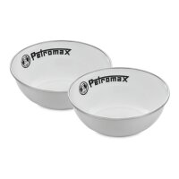 PETROMAX Emaille Schalen 2er Set - Weiß, 0,5 Liter