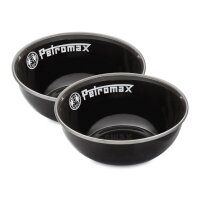 PETROMAX Emaille Schalen 2er Set - Schwarz, 0,5 Liter