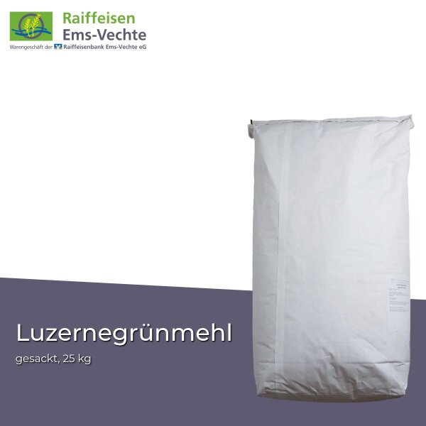 Luzernegrünmehl gesackt 25 kg - Einzelfuttermittel für alle Tiere