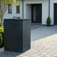 METZLER Mülltonnenbox Anthrazit aus Aluminium | 1er - 4er