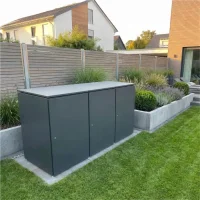 METZLER Mülltonnenbox Anthrazit aus Aluminium | 1er - 4er