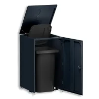 METZLER Mülltonnenbox Anthrazit aus Aluminium | 1er - 4er
