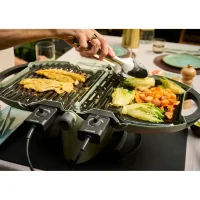 NomadiQ tragbarer und klappbarer Camping Elektro Grill Zementfarben