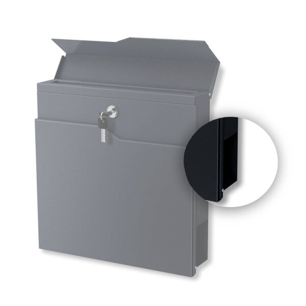 METZLER Abdeckung für Zeitungsfach in Anthrazitgrau